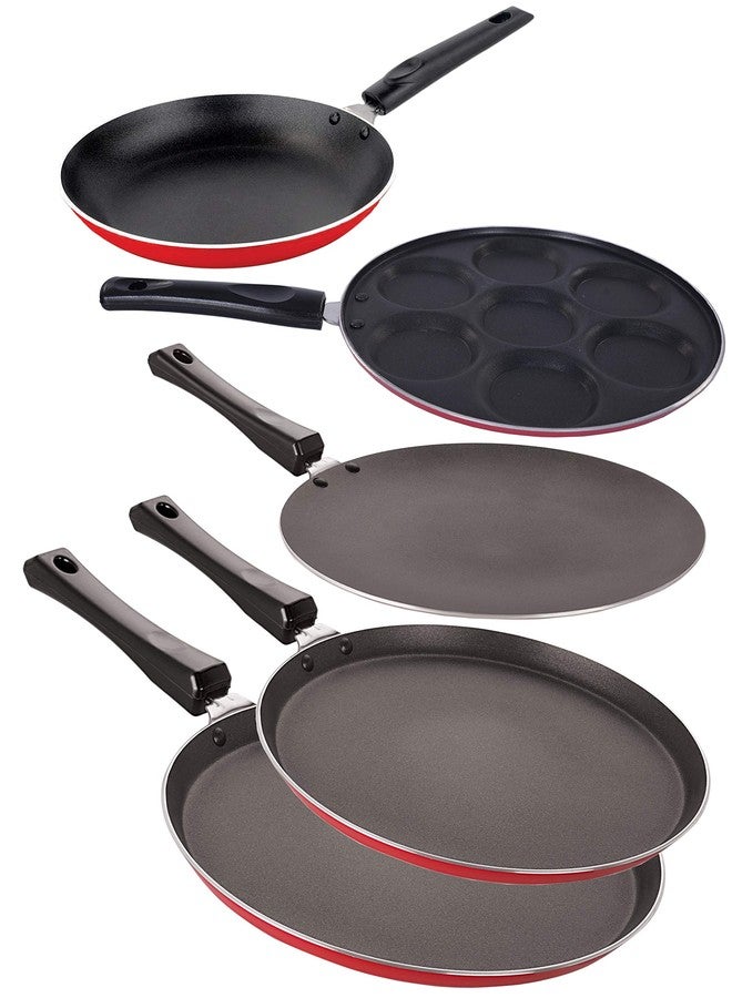 Nirlon Non-Stick Aluminium Odor Free 5 Piece Chemical Free Kitchen Essential Combo Gift Set - Image 1